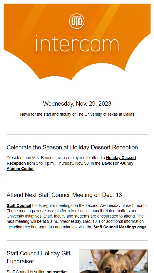 Intercom edition for Nov. 23, 2023